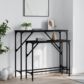Mesas consola 2 pcs derivados de madeira preto