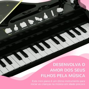 AIYAPLAY Piano Eletrónico para Crianças com 32 Teclas Piano com Microf