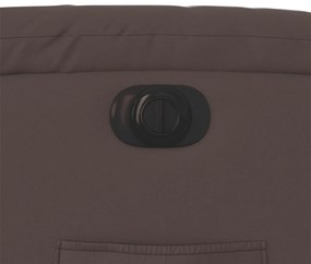 Poltrona reclinável elétrica couro artificial castanho