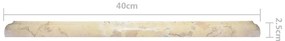 Tampo de mesa Ø40x2,5 cm mármore cor creme