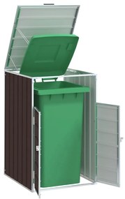 vidaXL Abrigo para caixote do lixo 72x81x115 cm aço preto