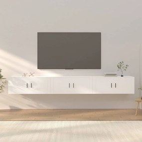 vidaXL Móveis de TV de parede 3 pcs 100x34,5x40 cm branco