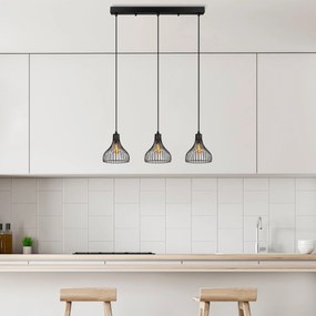 Candeeiro de Teto Telyildo – Preto Antigo – 70 x 20 x 117 cm