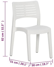 Cadeiras de jardim 2 pcs polipropileno branco