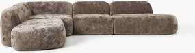 Sofá de canto modular XL em teddy-bouclé Wolke (4 lugares)