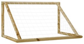 Baliza de futebol com rede 160x80x100 cm pinho impregnado