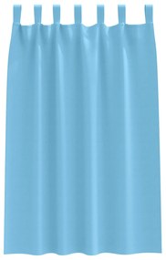 Cortinas opacas 2 pcs Azul claro 175 x 140 cm Poliéster