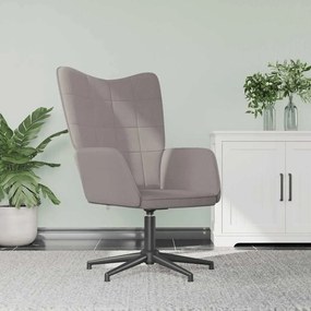 vidaXL Cadeira de descanso tecido cinzento-acastanhado