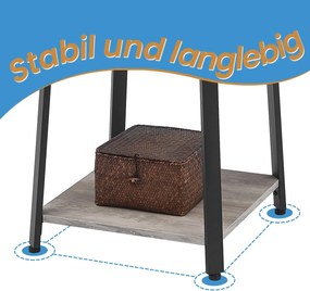 Bengaleiro, suporte para casacos com 4 prateleiras 43 x 43 x 180 cm preto-greige