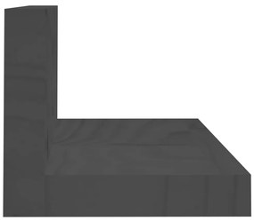 Prateleiras de parede 2 pcs 110x11x9 cm pinho maciço cinzento