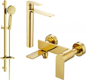 Mexen Zero Conjunto de banho DQ40, dourado - 7113DQ40-50