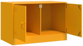 Móveis de TV 2 pcs 67x39x44 cm aço amarelo mostarda