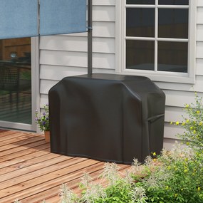 Capa Protetora para grelhador Retangular de Tecido Oxford 420D Anti-UV Impermeável Antipó com Cordão 124x61x91 cm Preto