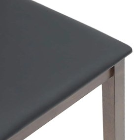 Cadeiras de jantar com almofadões 2 pcs madeira maciça castanho