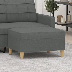 vidaXL Apoio de pés 70x55x41 cm tecido cinzento-escuro