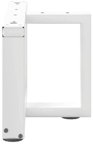 Pés para mesa de centro em forma de T, 2 peças, branco, 40x25x(30-31)