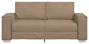 Sofá Loveseat vidaXL Cappuccino 140 cm em Couro Sintético