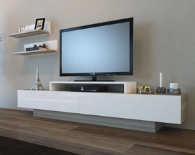 Móvel de TV Lusi – Branco e Córdoba – 180x31x40 cm + 2 Prateleiras de