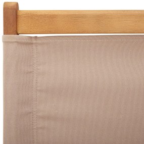 Cadeiras jardim dobráveis 4pcs tecido/madeira cinza-acastanhado