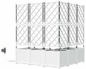 Vasos de Jardim Treliça Branco 120 x 120 x 142 cm Plástico