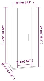 5 pcs conjunto móveis de TV madeira processada branco brilhante