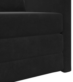 Sofá-camas 2-em-1 Preto 74x77x81 cm Veludo