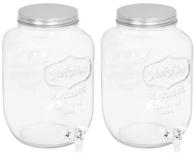 Dispensadores de bebidas 2 pcs 8050 ml vidro