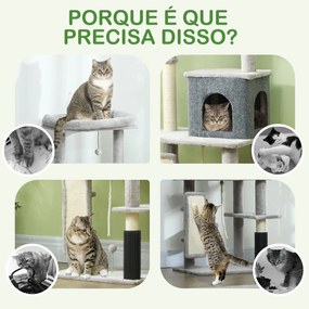 PawHut Arranhador para Gatos Grande Altura 132 cm Arranhador para Gato