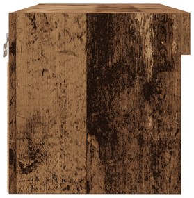 Armário de TV vidaXL com Luzes LED Madeira Antiga 80x30x30 cm