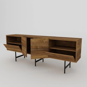 Móvel TV Derin – Nogueira/Preto – 180x64,7x37,1 cm