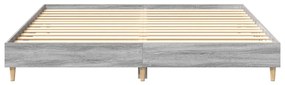 Estrutura de cama sem colchão 160x200 cm sonoma cinzento