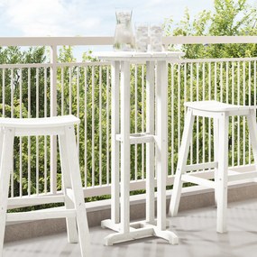 vidaXL Mesa de Bar Branca 55x55x107 cm HDPE