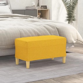vidaXL Banco 70x35x41 cm tecido amarelo-claro