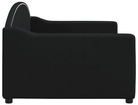 Sofá-cama 90x200 cm tecido preto