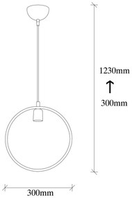 Candeeiro Geonni – Preto – 30 x 6 cm