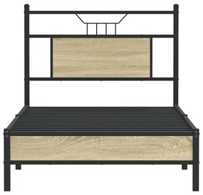 Estrutura cama s/ colchão derivados de madeira carvalho sonoma