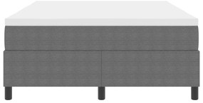 Cama Box Spring com Colchão Cinza Claro 160x200 cm Tecido de Veludo Co