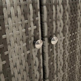 Armário de Armazenamento Cinza 100 x 36 x 102 cm em Vime