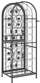 Garrafeira para 41 garrafas 45x36x120 cm ferro forjado preto