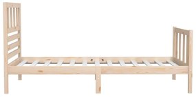 Estrutura de cama solteiro 90x190 cm madeira maciça