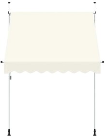 Toldo retrátil manual 200 cm creme
