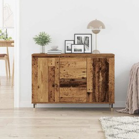 Buffet vidaXL com portas e gavetas Madeira antiga 101,5x35x70 cm