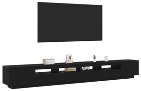 Estante de TV vidaXL com luzes LED Carvalho Preto 300x35x40 cm em made