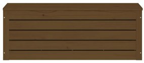 Caixa de arrumação 89x36,5x33 cm pinho maciço castanho mel