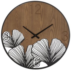 OROLOGIO DA MURO SUPER MADEIRA/FOLHA CM Ø 60X2