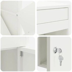 Caixa para entrega de pacotes Branco 41 x 38 x 103 cm Aço