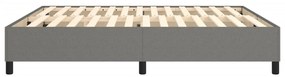 Estrutura de cama sem colchão 180x200 cm tecido cinzento-escuro