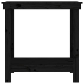 Banco de trabalho 80x50x80 cm pinho maciço preto