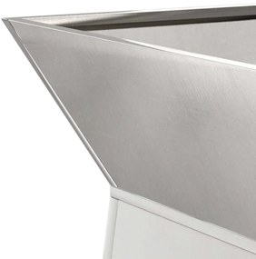 Vasos de Pilar para Jardim - 2 peças com Bowl de 40x40x100 cm em Aço I