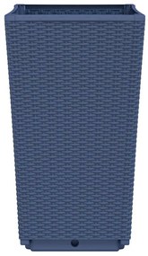 Vasos/floreiras 4 pcs 32,5x32,5x57 cm PP cinzento azul
